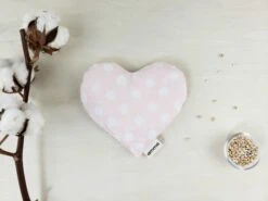 Amma Thérapie Coussin Réconfort Cœur -Picoté Rose Et Blanc