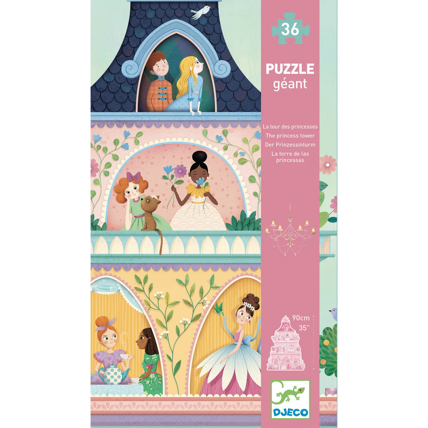 Djeco Casse-tête Géant - La Tour Des Princesses (36 Mcx) 2 Djeco Casse-tête Géant - La Tour Des Princesses (36 Mcx) – Image 2