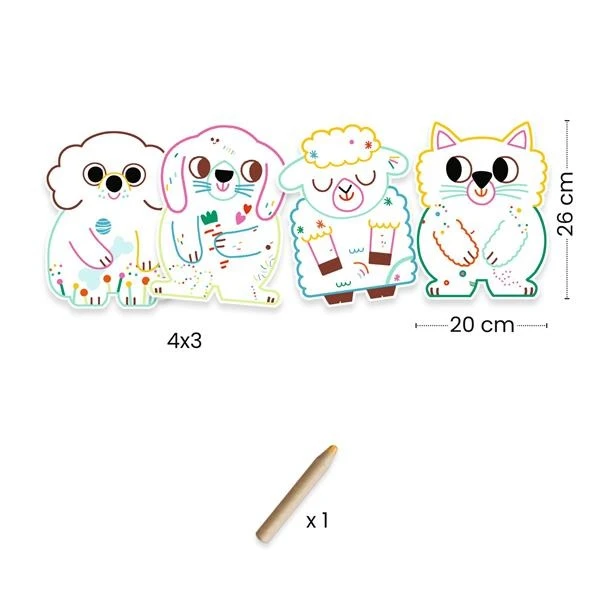 Djeco Coloriages à Révéler Animaux Familiers 1 Djeco Coloriages à Révéler Animaux Familiers