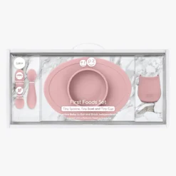 EZPZ Ensemble Premier Repas Blush -Bébés Produits Boutique ezpz ensemble premier repas blush 2