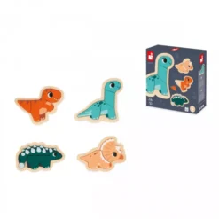 Janod Puzzle évolutif En Bois - Dino -Bébés Produits Boutique janod puzzle evolutif en bois dino 4