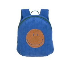 Lassig Petit Sac à Dos En Corduroy Blue Smiley -Bébés Produits Boutique lassig petit sac a dos en corduroy blue smiley 4