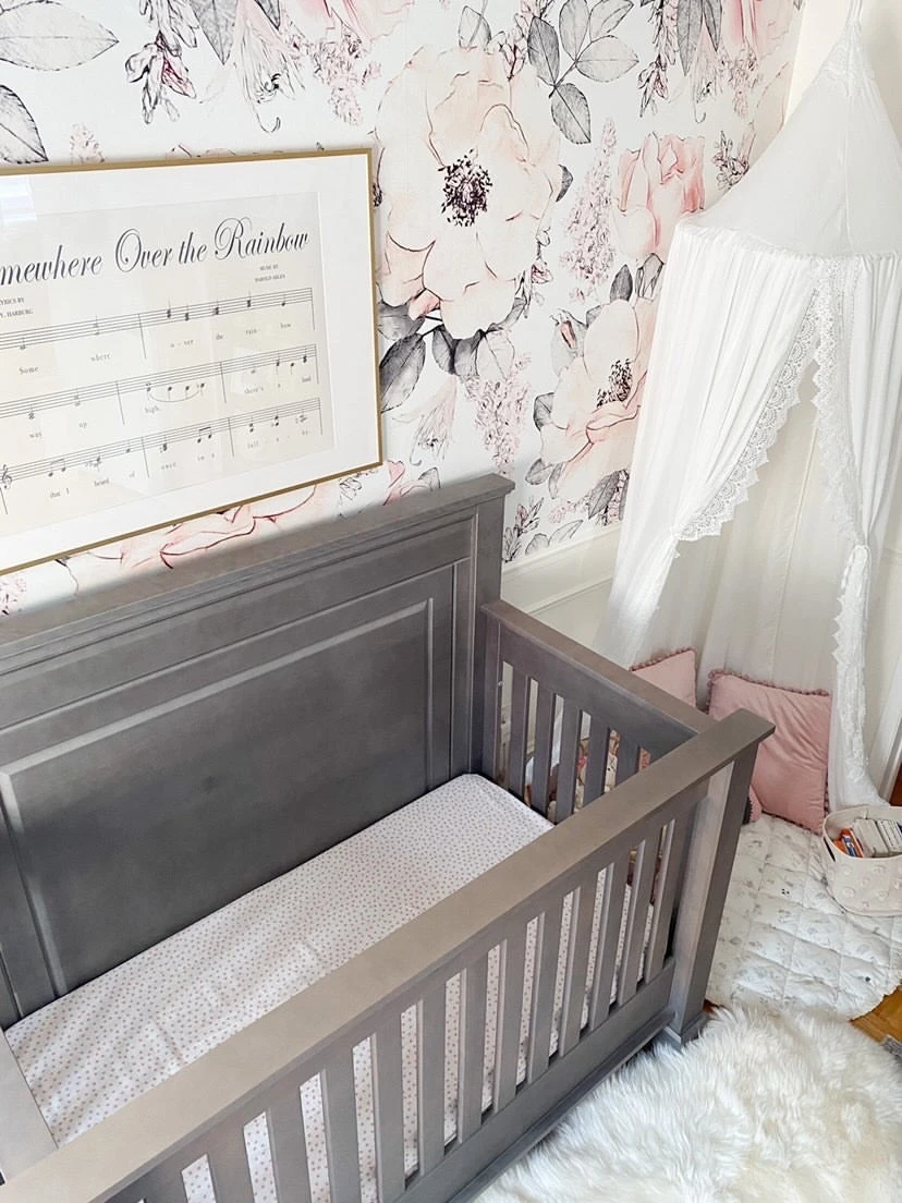 Lil North Co. Drap Contour De Bassinette Blush Dots 2 Lil North Co. Drap Contour De Bassinette Blush Dots – Image 2