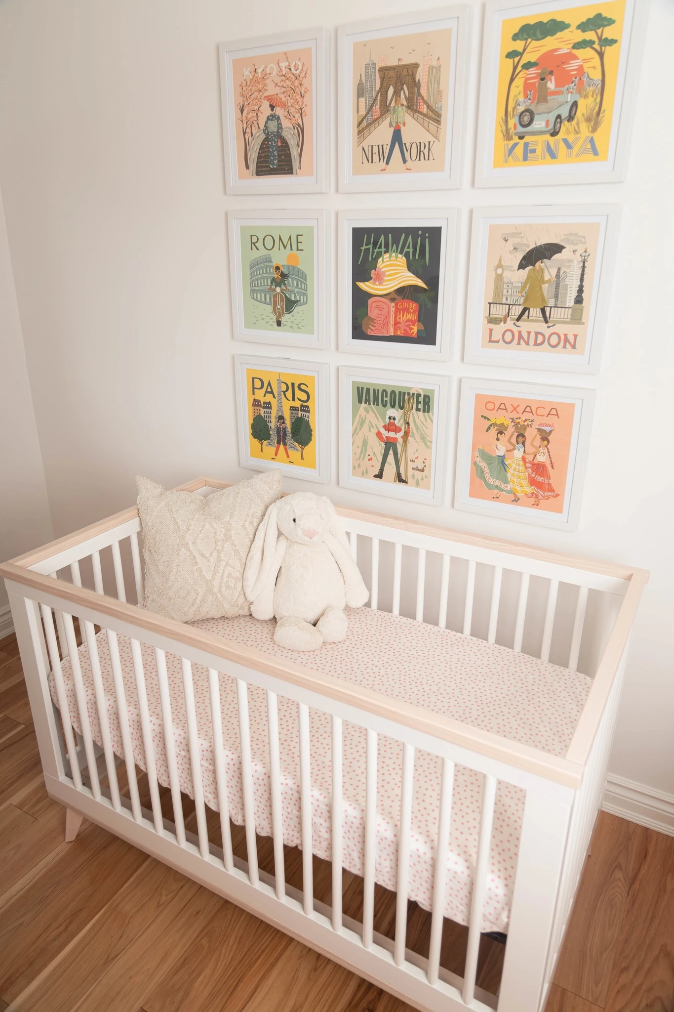 Lil North Co. Drap Contour De Bassinette Blush Dots 1 Lil North Co. Drap Contour De Bassinette Blush Dots