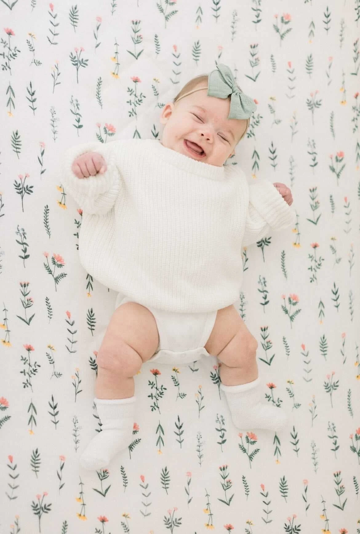 Lil North Co. Drap Contour De Bassinette Boho Wildflowers 1 Lil North Co. Drap Contour De Bassinette Boho Wildflowers