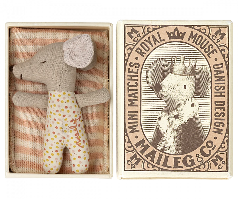 Maileg Souris Réveillée Endormie Rose 3 Maileg Souris Réveillée Endormie Rose – Image 3