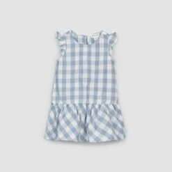 Miles Robe Bleu Gingham -Bébés Produits Boutique miles robe bleu gingham 2