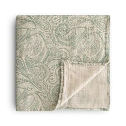 Mushie Couverture En Mousseline Green Paisley -Bébés Produits Boutique mushie couverture en mousseline green paisley 3