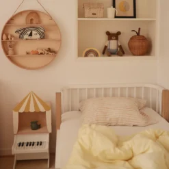 Mushie Drap Contour De Bassinette En Coton Extensible White