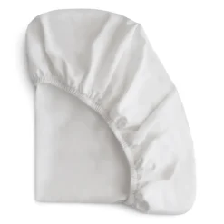 Mushie Drap Contour De Bassinette En Coton Extensible White -Bébés Produits Boutique mushie drap contour de bassinette en coton extensi 6