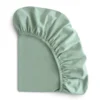 Mushie Drap Contour De Bassinette En Cotton Extensible Roman Green
