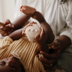 Mushie Ensemble De Dés à Presser Blush/Shifting Sand