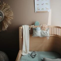 Mushie Pochette De Rangement Pour Bassinette Eucalyptus