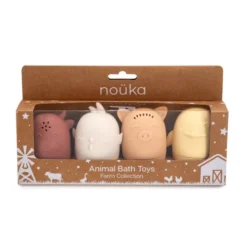Noüka Jouets Pour Le Bain En Silicone Animaux De La Ferme -Bébés Produits Boutique noueka jouets pour le bain en silicone animaux de 3