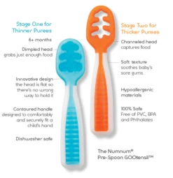 Num Num Pré-cuillère Orange/Bleu -Bébés Produits Boutique num num pre cuillere orange bleu