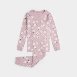 Petit Lem Pyjama Deux Pièces Marguerites Mauves -Bébés Produits Boutique petit lem pyjama deux pieces marguerites mauves 2
