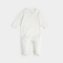 Petit Lem Pyjama Une Pièce En Pointelle Blanc -Bébés Produits Boutique petit lem pyjama une piece en pointelle blanc 3