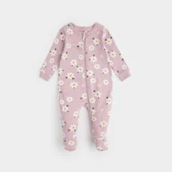 Petit Lem Pyjama Une Pièce Marguerites Mauves -Bébés Produits Boutique petit lem pyjama une piece marguerites mauves 2