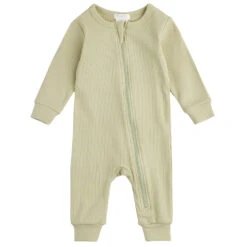 Petit Lem Romper En Tricot Côtelé Vert Lime