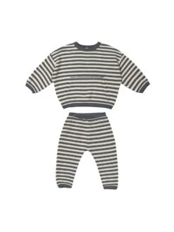 Quincy Mae Ensemble GaufréNavy Stripe -Bébés Produits Boutique quincy mae ensemble gaufre navy stripe 2