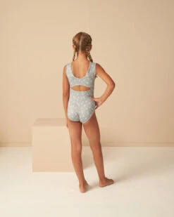 Rylee + Cru Léotard Blue Daisy -Bébés Produits Boutique rylee cru leotard blue daisy 2