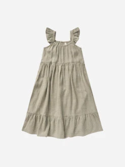 Rylee + Cru Robe Abbie Sauge Gingham -Bébés Produits Boutique rylee cru robe abbie sauge gingham 3