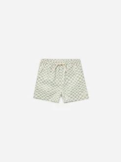 Rylee + Cru Short De Piscine Seafoam Check -Bébés Produits Boutique rylee cru short de piscine seafoam check 3